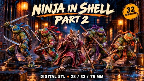 Ninja in Shells - Part 2 |STL 28 32 75MM|