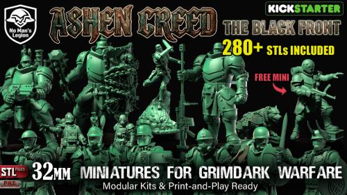 ASHEN CREED: Trench Warfare STL Miniatures