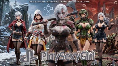 PlaySexyGirl : The VideoGames Pin-Up STL 3D Collection