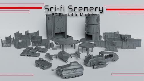 Sci-Fi Scenery 3D Printable Models