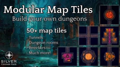 Modular Map Tiles - Build your own dungeons for DnD