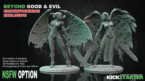 Beyond Good & Evil - Angel & Demon Pin-Up STLs for 3D Print