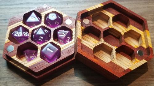Make 100 laminated hardwood dice cases using scrap wood
