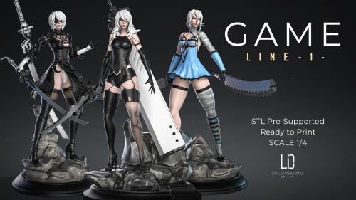 GAME - LINE 1 - 3D Print STL