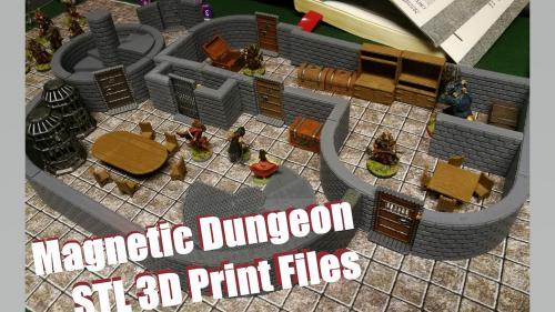 Magnetic dungeon STL 3D Files 28mm
