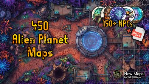 🛸 TTRPG Maps — 450 Alien Planet Maps 🌌🛰️