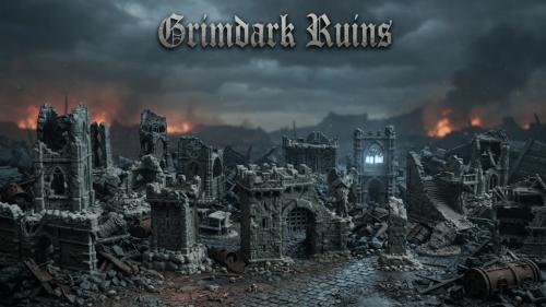 Grimdark Ruins: 3D Printable Gothic Terrain and props