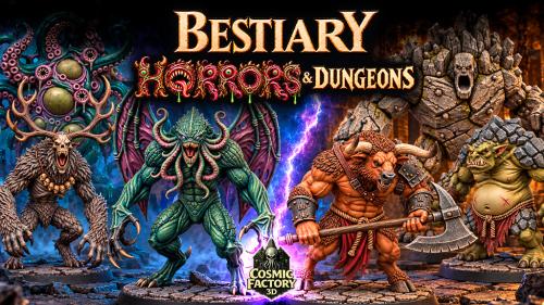 Bestiary Horrors and Dungeons - STL miniatures