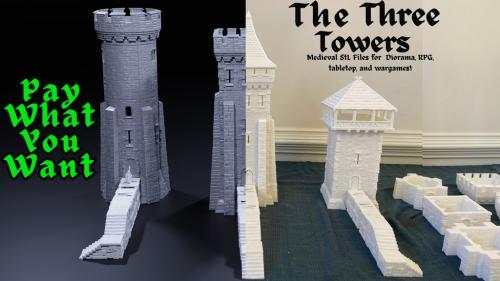 The Three Towers - 3D Printable STL - Pay What You Want