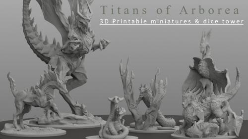 3D Printable miniatures for tabletop and RPG games