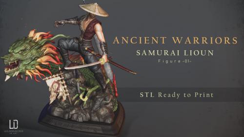 ANCIENT WARRIORS - SAMURAI LIOUN - Figure 01 - 3D Print STL