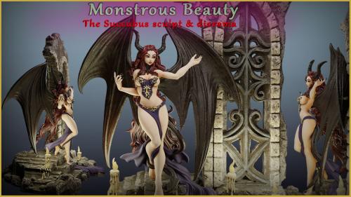 Monstrous Beauty #6 "The Succubi" STL Sculpt
