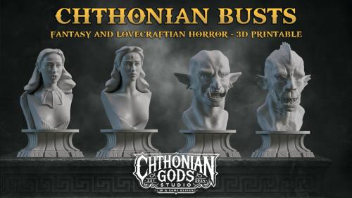Chthonian Busts – STLs for 3D Printing