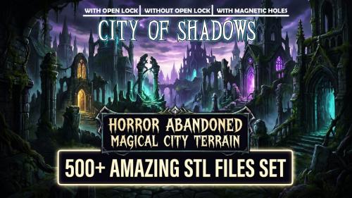 500+ RPG Fantasy Abandoned Magical City Terrain Set -3D STLs