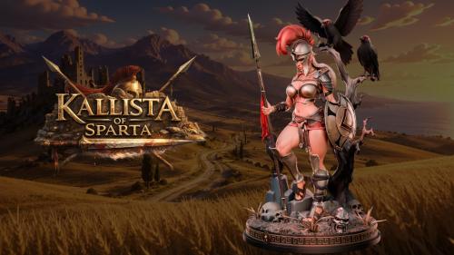 Kallista Of Sparta: 3d printable spartan Pin-Up