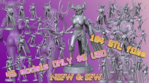 MAELIS MOONSTRIKE - STL FILES FOR 3D PRINTING - SFW & NSFW