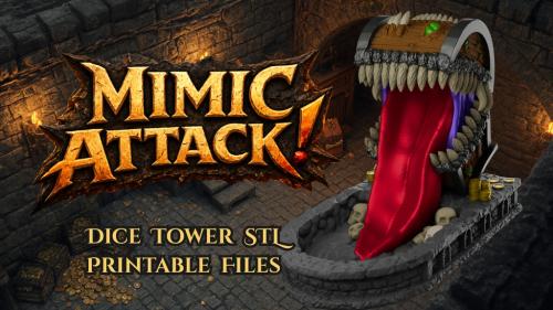 Mimic Attack! Dice Tower STL Printable Files