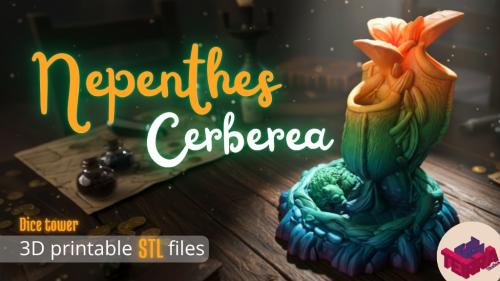 Nepenthes Cerberea Dice Tower | STL files for 3D printing