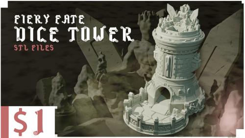 Fiery Fate Dice Tower - 3D Printable STL Files