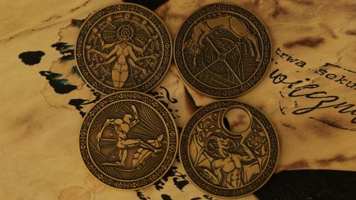 The Four Magical Creatures in Physics Collectible Coins