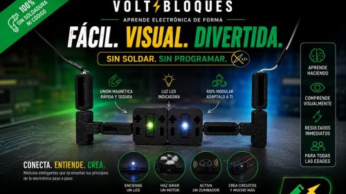 Voltibloques: electrónica en cubos magnéticos