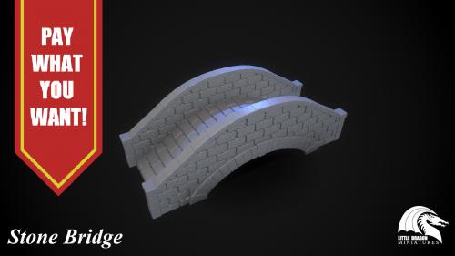 3D Printable Stone Bridge - STL Files (Pay What You Want!)