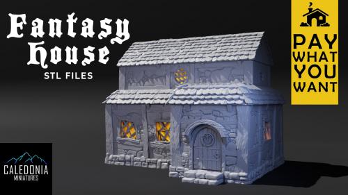 Fantasy House 3D Printable STL Files - Pay What You Want