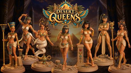 Desert Queens - 3D Printable Female Miniatures