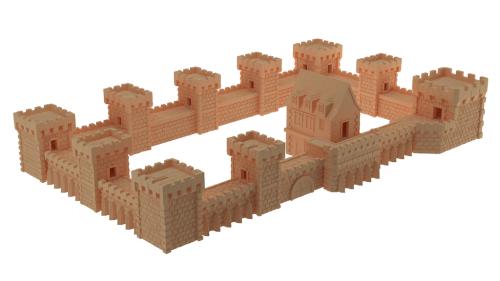 Modular wall and barracks pieces
