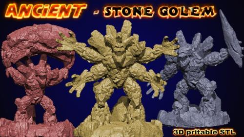 Аncient Stone Golem stl.