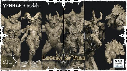 Legion of Fire by Yedharo Models 3D Printing Miniatures STL
