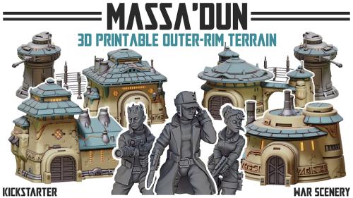 Massa dun - 3D printable Outer Rim Terrain & Miniatures