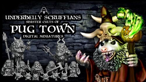 Pug Town - Underbelly Scruffians - 28mm Fantasy STL Files