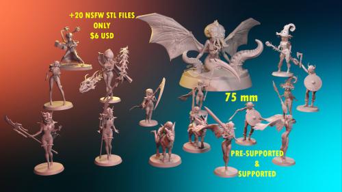 Spring Collection - NSFW Miniatures Tabletop RPG STLs