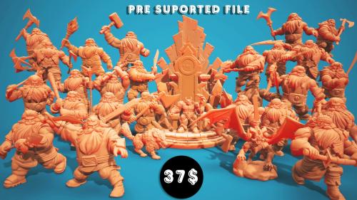 3D Printed War Miniature STL 1$/Model