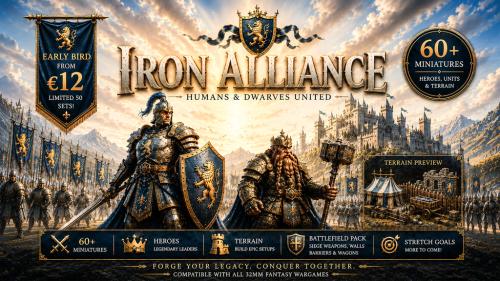 IRON ALLIANCE: Humans & Dwarves STL Miniatures