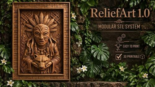 ReliefArt 1.0: Modular Bas-Reliefs & Frames for 3D Printing