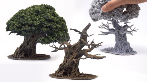 Gnarly Tree With Removable Canopy - Realistic 3D Scanned STL