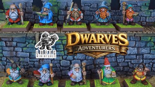 Dwarves / Ogres Adventurers (STL and 3D prints)