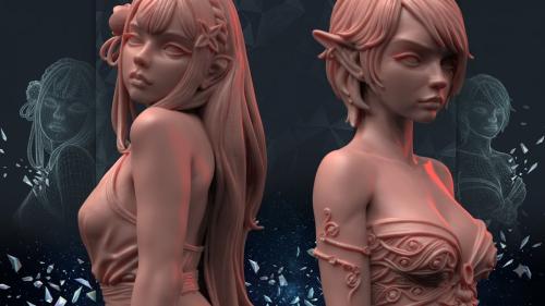 FRAGILE REALITY: Stylized STL Busts for 3D Printing