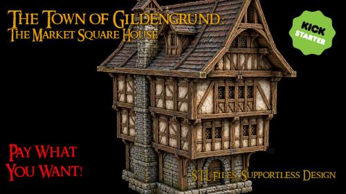 The Market Square House – 3D Printable Fantasy Building PWYW