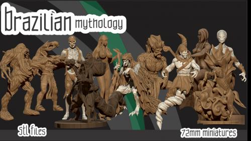 Brazilian mythology Tabletop Miniatures. STL files