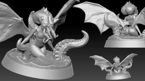 CTHULHU QUEEN: Miniatures for Tabletop RPG -STL files - NSFW