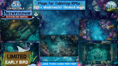 Maps for TTRPGs - Underwater Expeditions