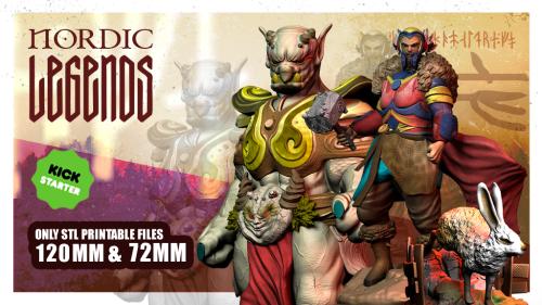NORDIC LEGENDS / only stl files 120 mm & 72 mm