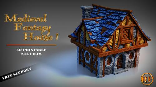 Medieval Fantasy House 1 - 3D Printable STL Files
