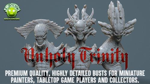 Unholy Trinity - 3D printable highly detailed busts & minis