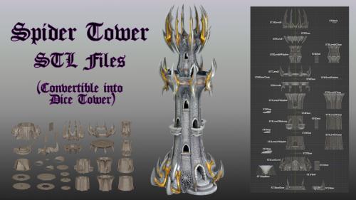 Spider Dice Tower STL Files