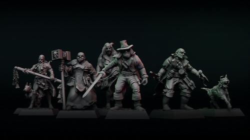 Witch Hunters Band : Printable pre supported STL