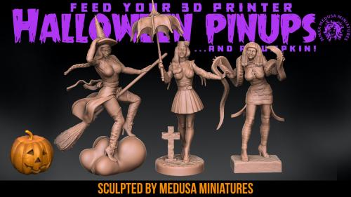 3d printable pinups for Halloween! 7 Days only!